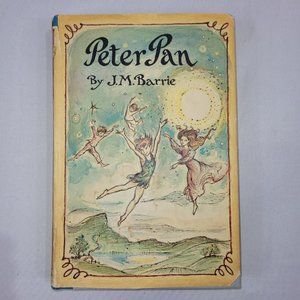 JM Barrie Peter Pan Vintage 1950 Hardcover Book Club Junior Deluxe Edition